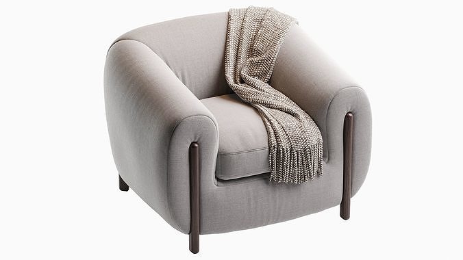 Greenwich Armchair 3D model 4