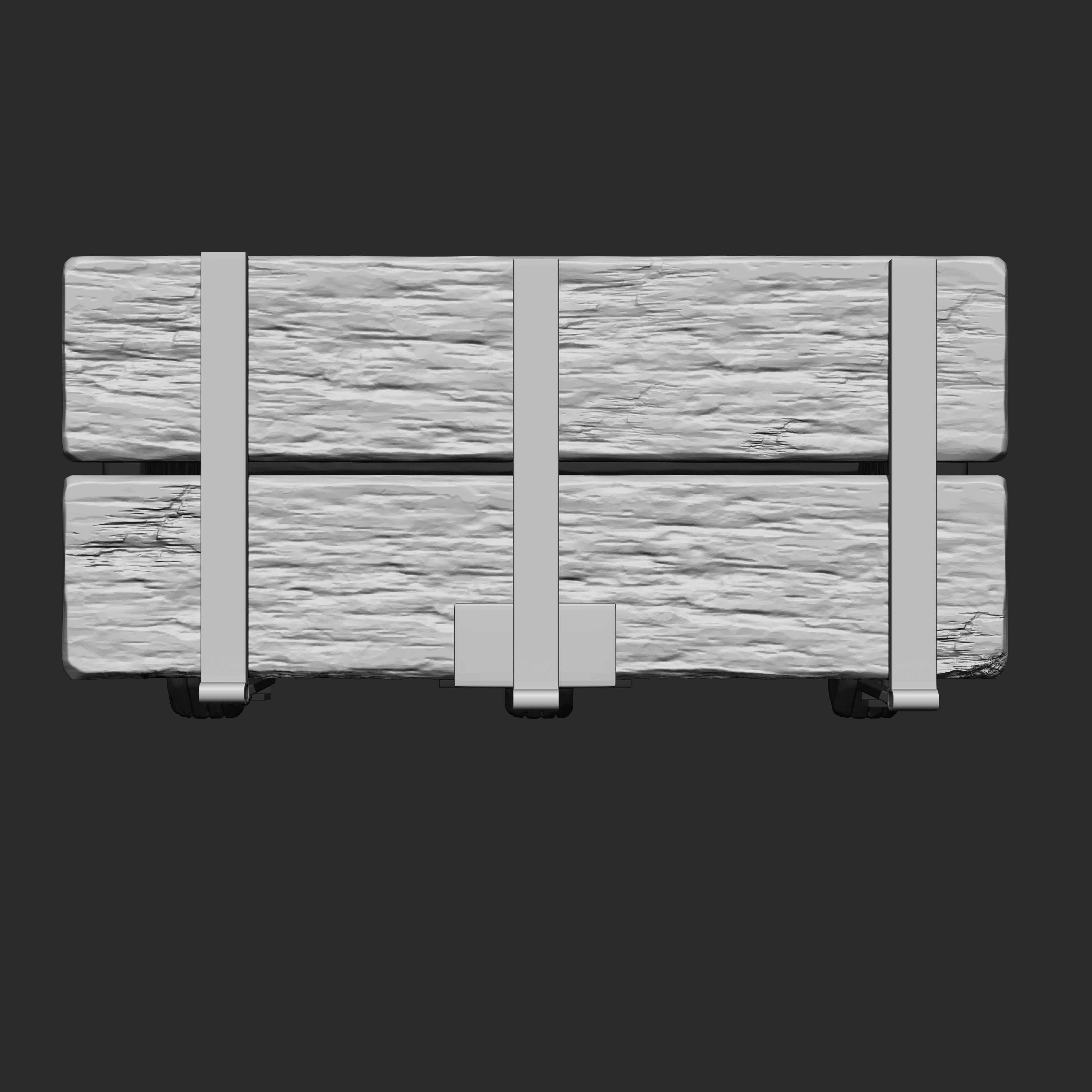 OLD WOODEN BOX SCLUPTED HIGHPOLY 3D model_3