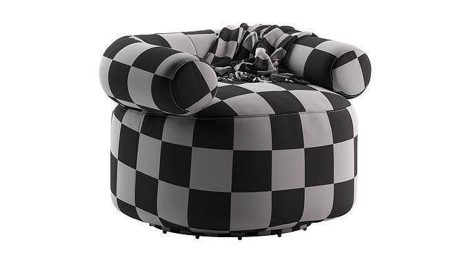 Huggy Swivel Chair 3D model 7