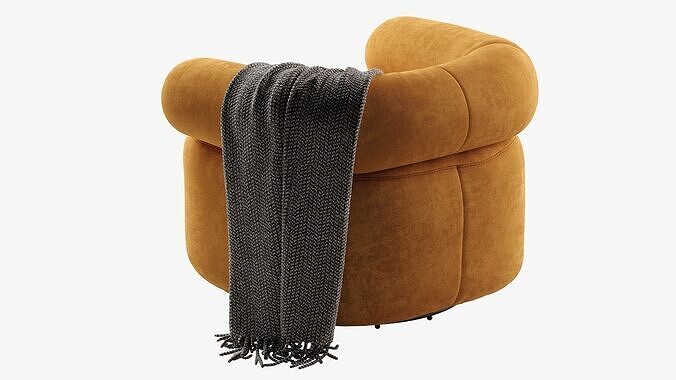 Huggy Swivel Chair 3D model 4