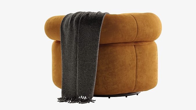 Huggy Swivel Chair 3D model 6