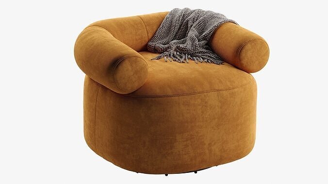 Huggy Swivel Chair 3D model 3