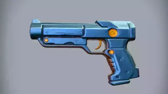 futuristic sci fi handgun