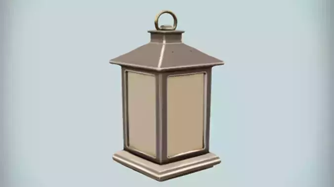 Decorative lantern with a glowing light
