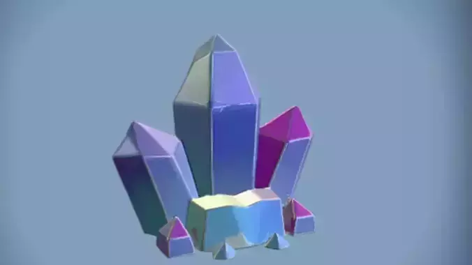 colorful crystal cluster