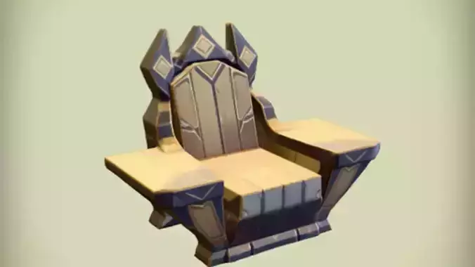 ornate stone throne