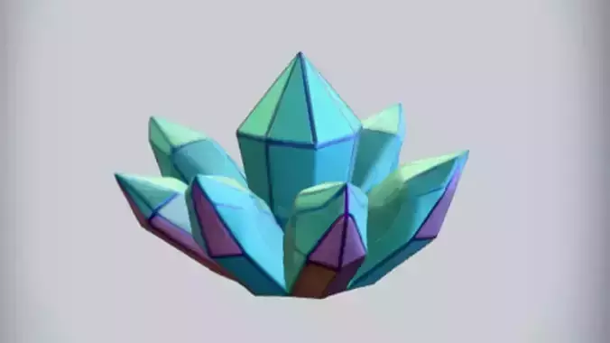 Blue crystal cluster