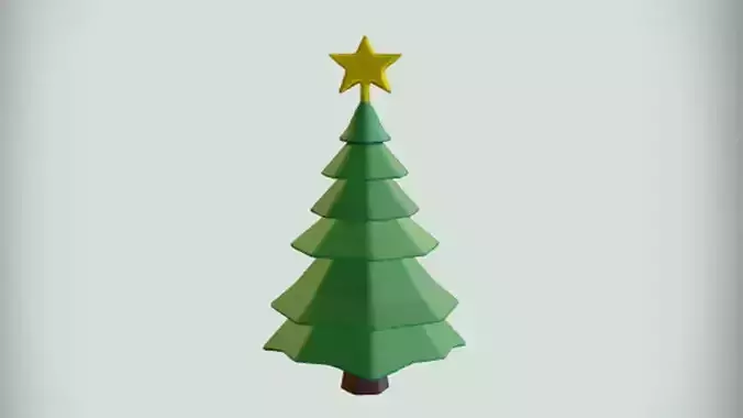 Decorative Christmas tree with star