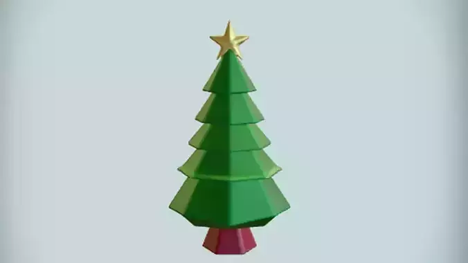 Christmas tree with star on top