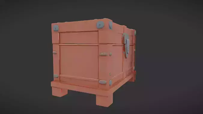 Treasure Chest 3D Low Poly Model