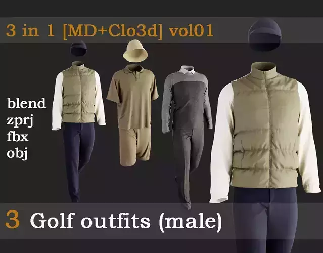 3 Golf outfits vol01