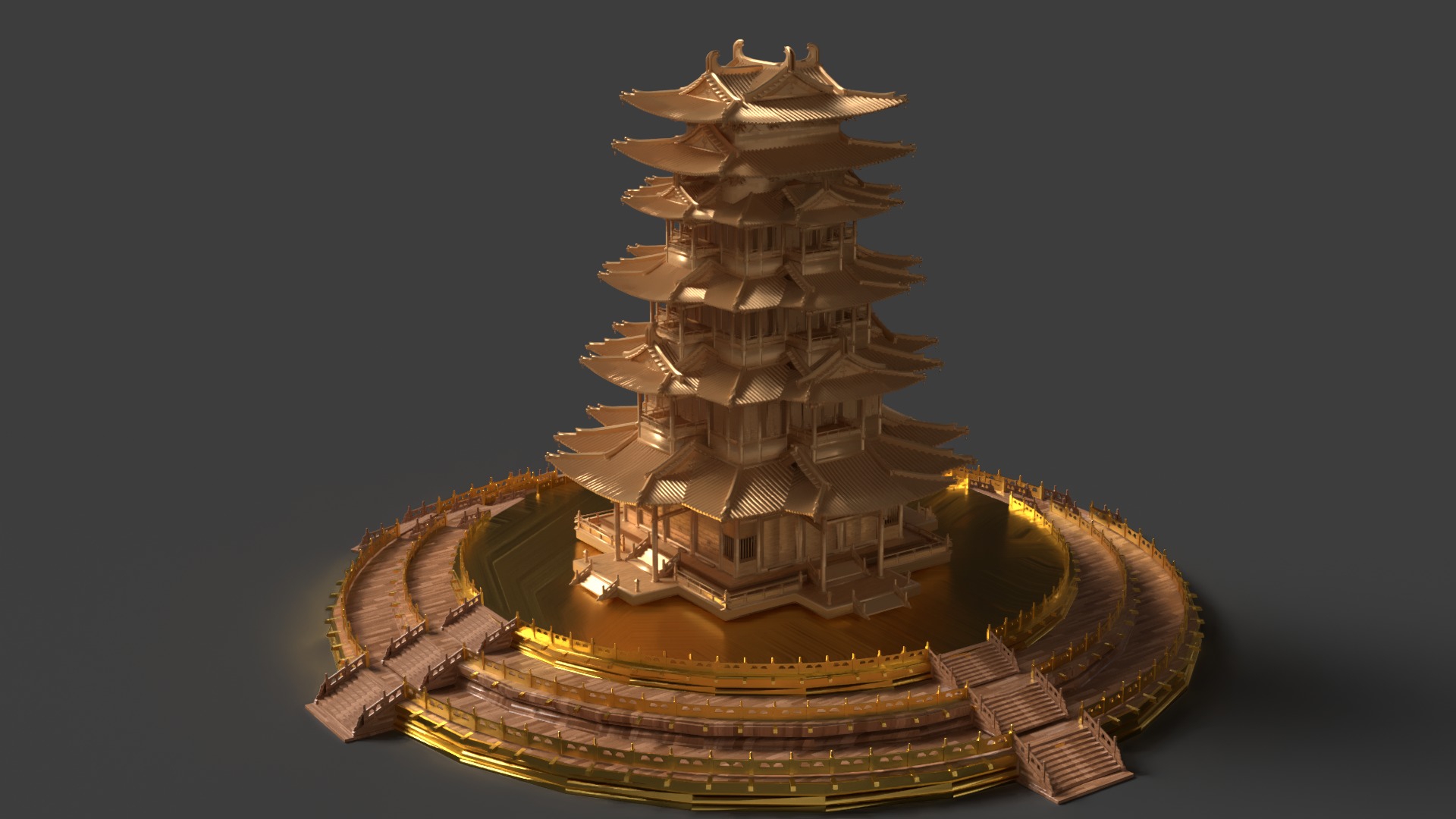 Chinese ancient house   3D model_4