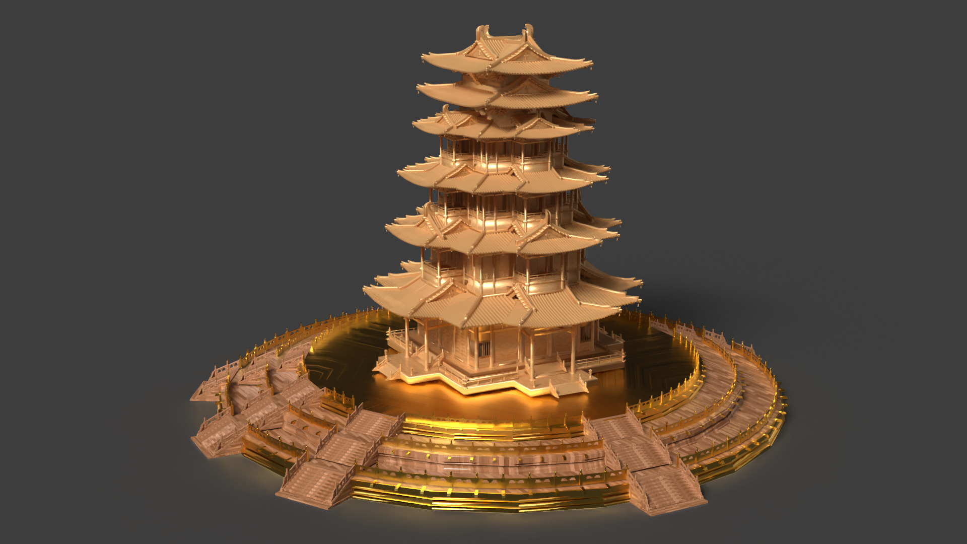 Chinese ancient house   3D model_2