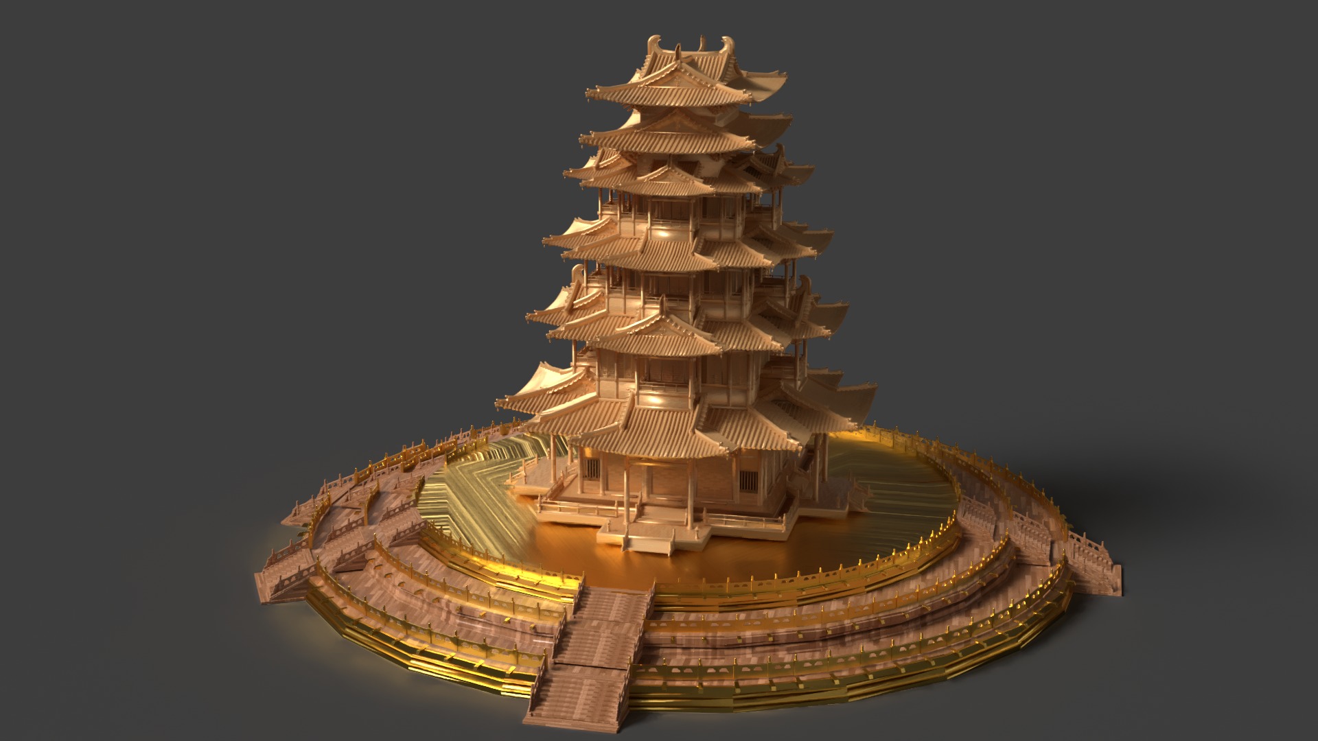 Chinese ancient house   3D model_3