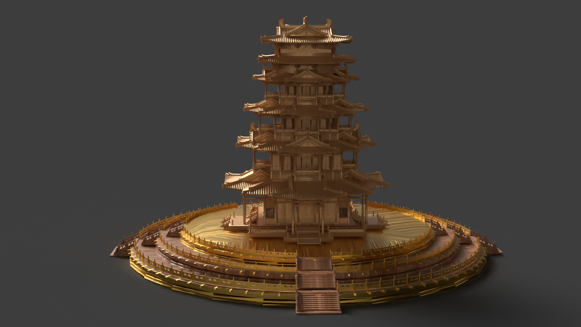 Chinese ancient house   3D model_5