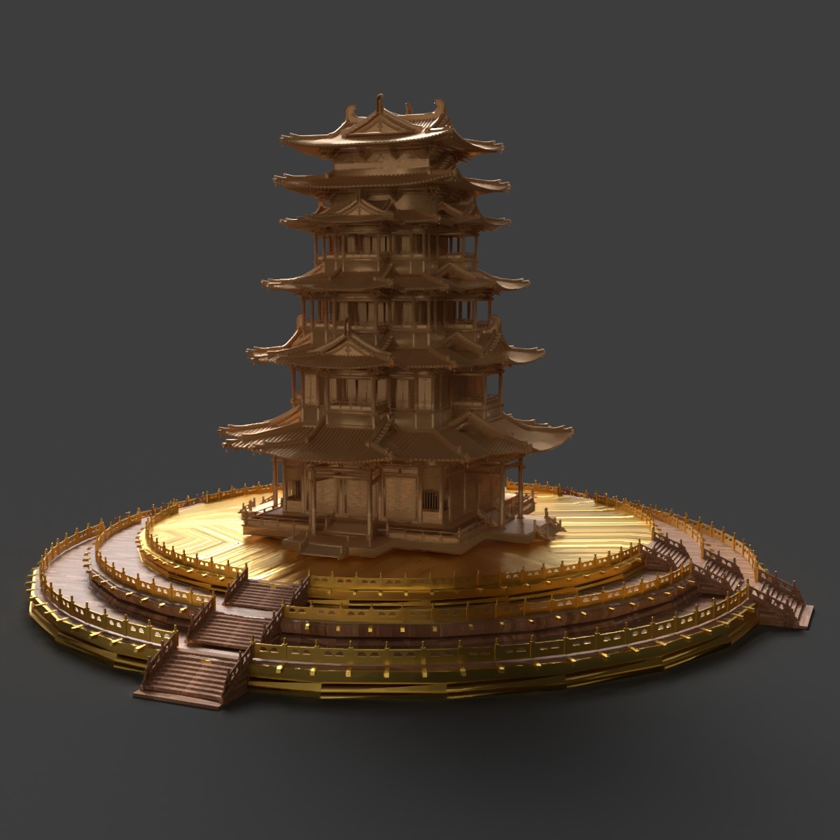Chinese ancient house   3D model_6
