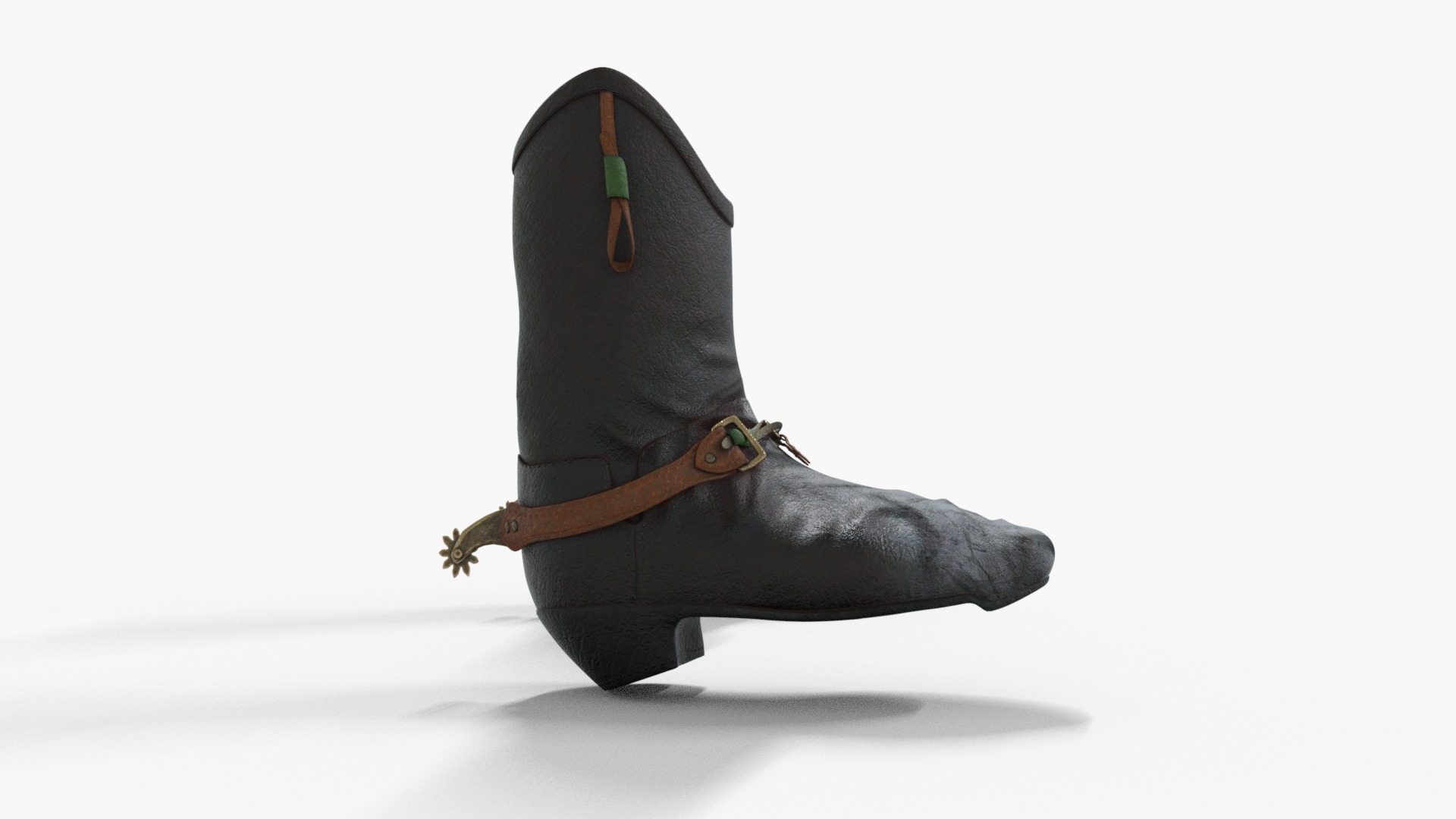 Wild West Sunset Rider Cowboy Low-poly 3D model_10