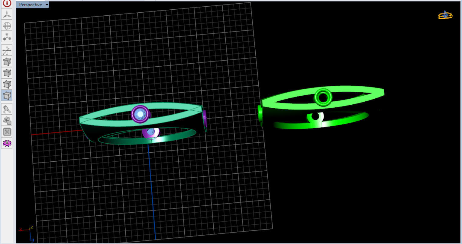 minimal square ring with 4 diamonds  3D print model_15