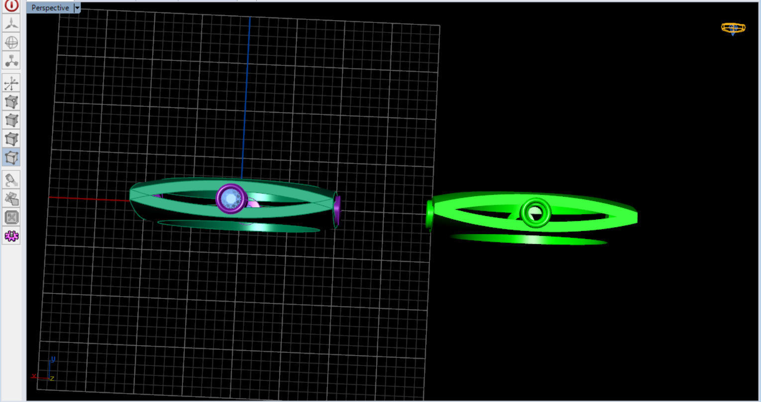 minimal square ring with 4 diamonds  3D print model_21