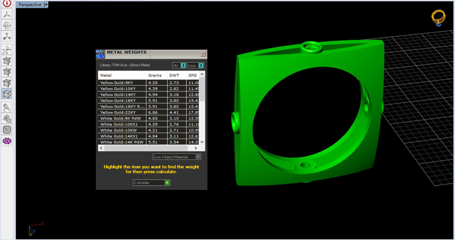 minimal square ring with 4 diamonds  3D print model_7