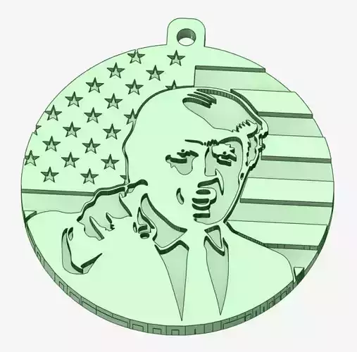 Donald Trump keychain 3D print model
