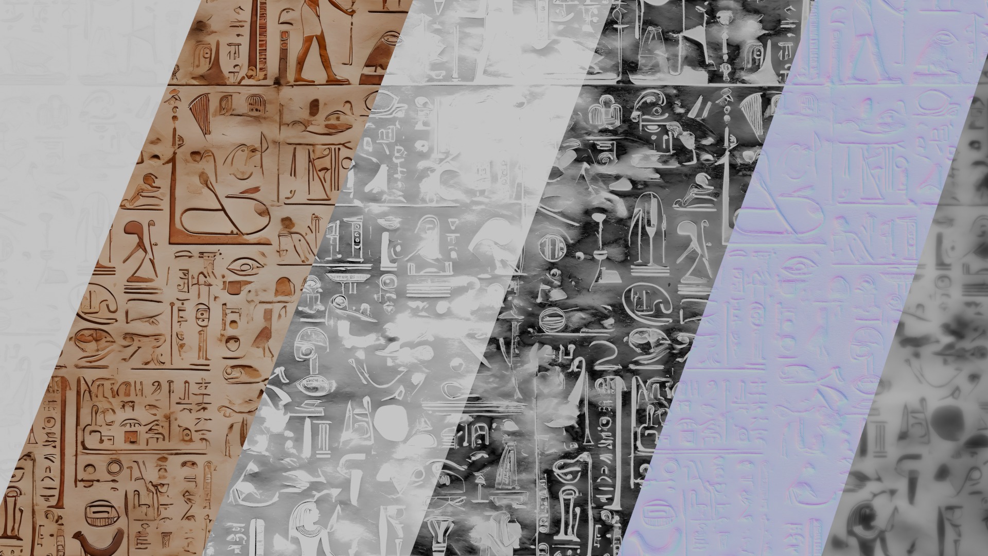 Ancient Egypt Hieroglyphs - VOL 3 - 7 Seamless PBR  Texture_1
