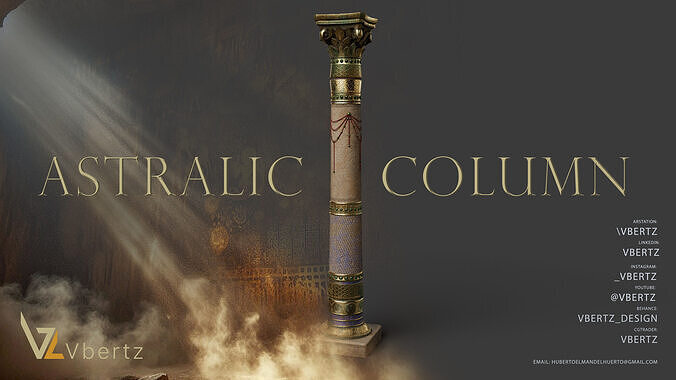 Astralic Column Low-poly 3D model