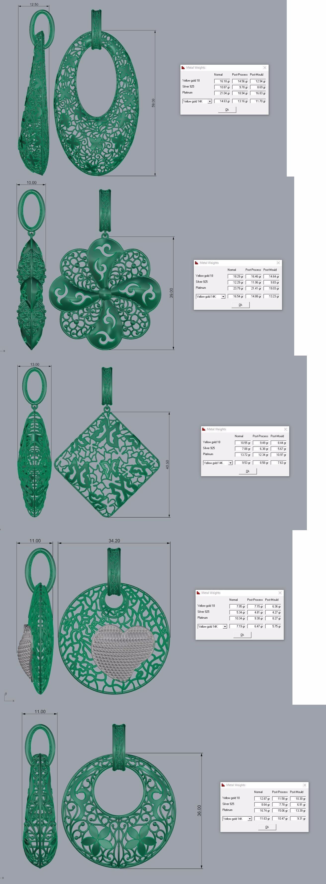 Set of Ultra Vision Ring  Pendant  Collection 30 models  3D print model_32