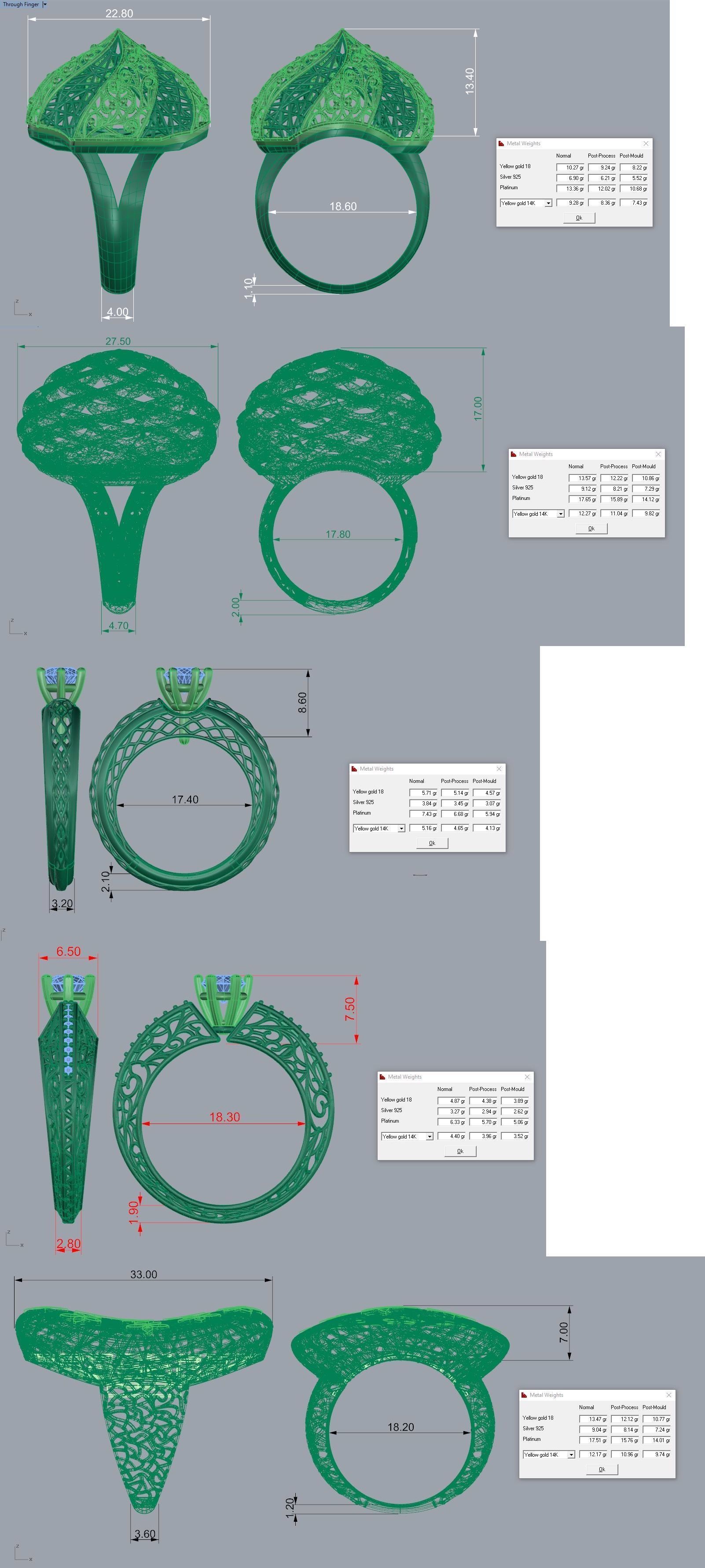 Set of Ultra Vision Ring  Pendant  Collection 30 models  3D print model_34