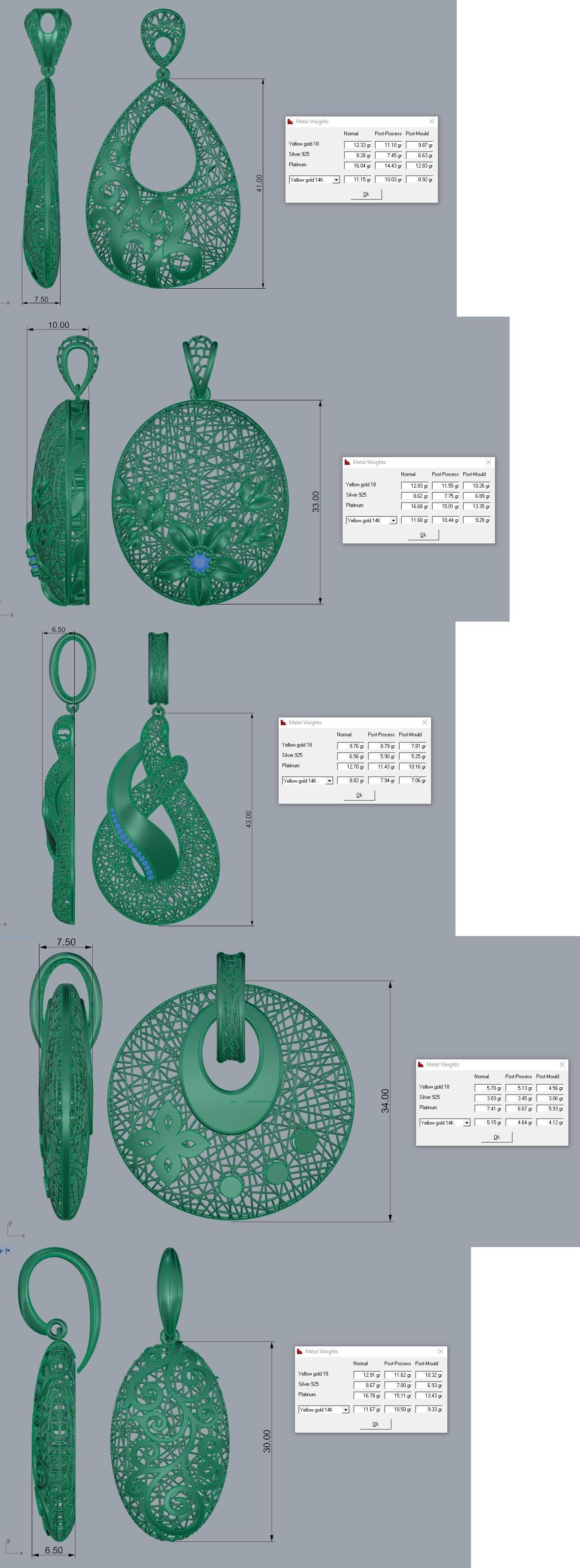 Set of Ultra Vision Ring  Pendant  Collection 30 models  3D print model_37