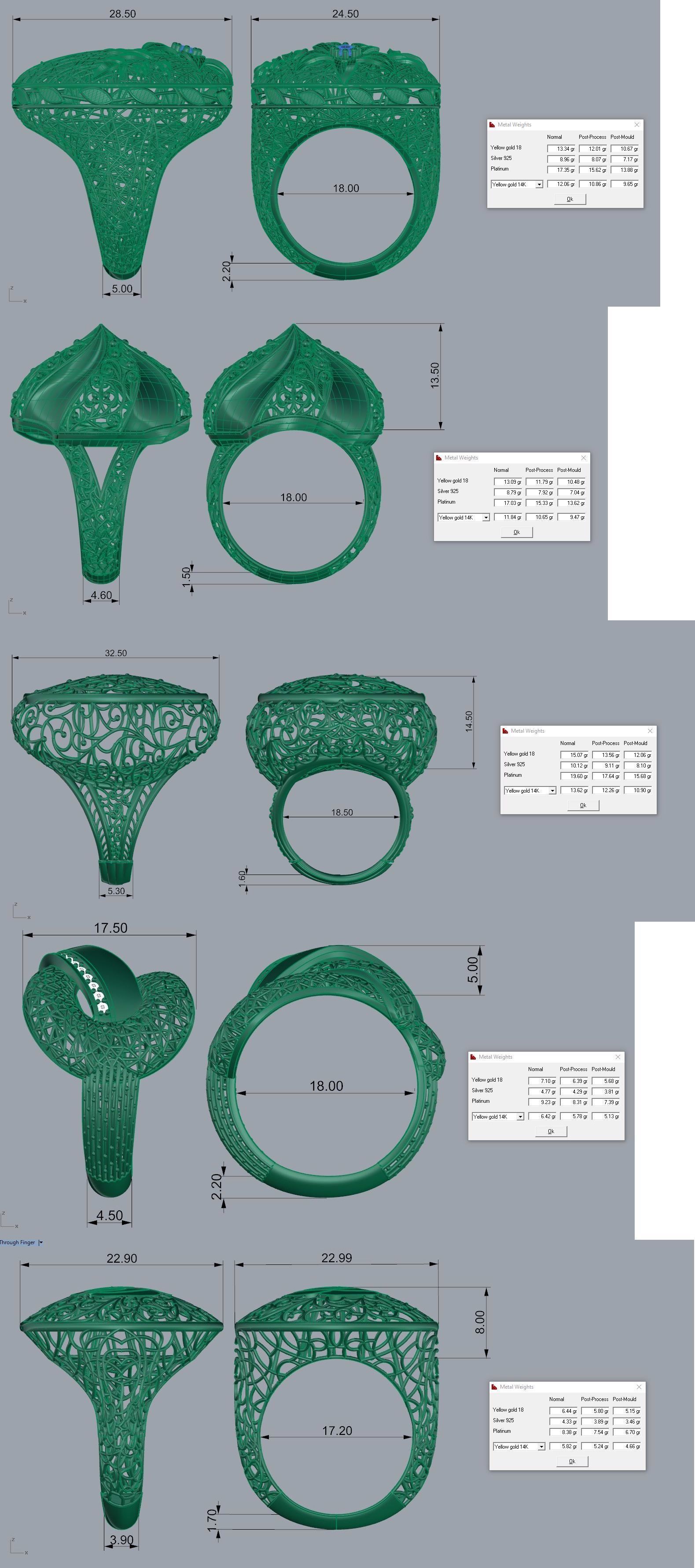 Set of Ultra Vision Ring  Pendant  Collection 30 models  3D print model_35