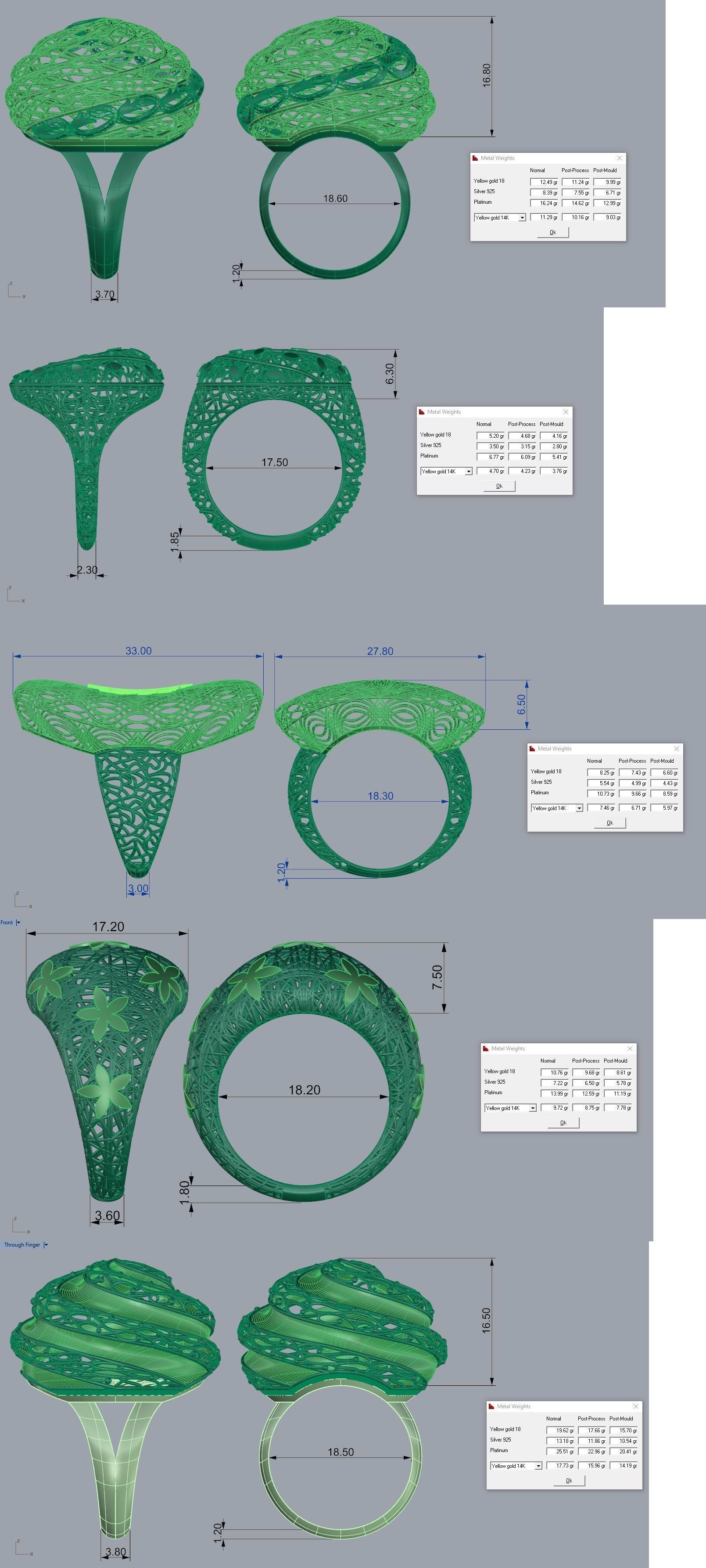 Set of Ultra Vision Ring  Pendant  Collection 30 models  3D print model_36