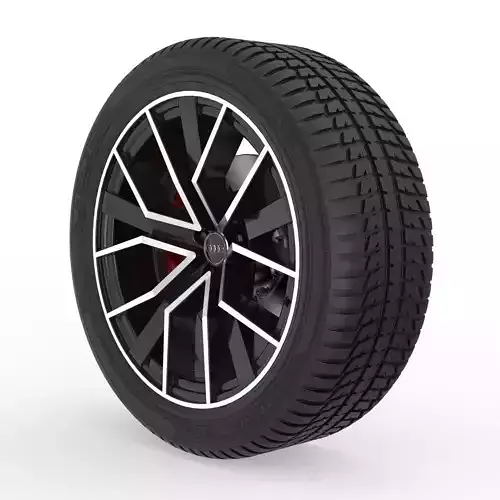 Wheel Low-poly 3D model