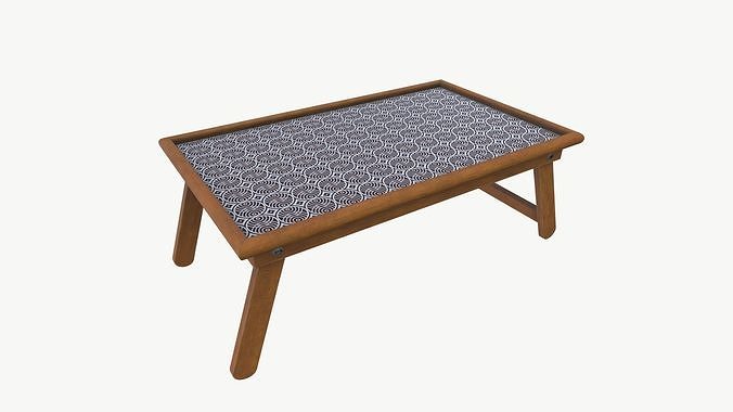 Tray Table Low-poly 3D model