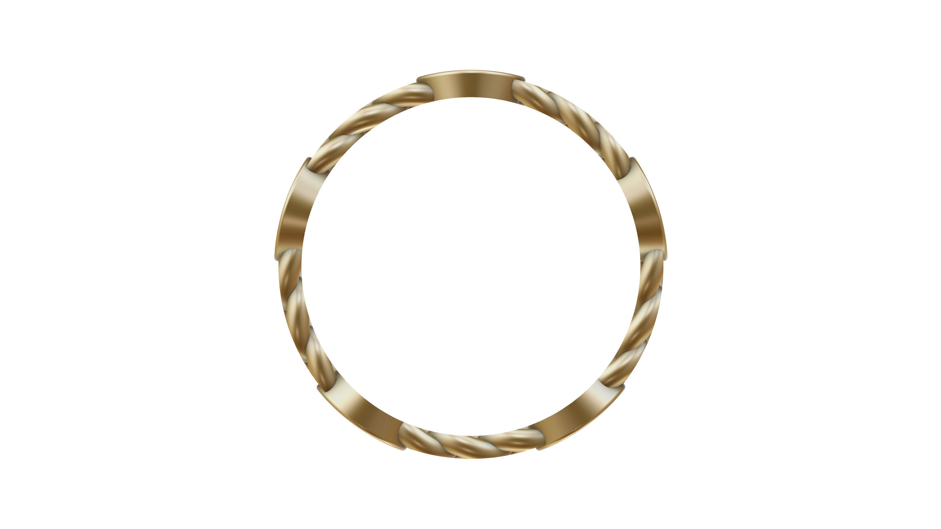 CubanChain With a Round Ring 3D print model 3D print model_3