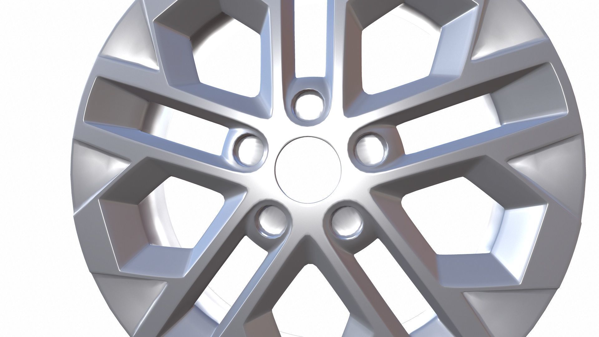 Alloy Wheel Low-poly 3D model_8