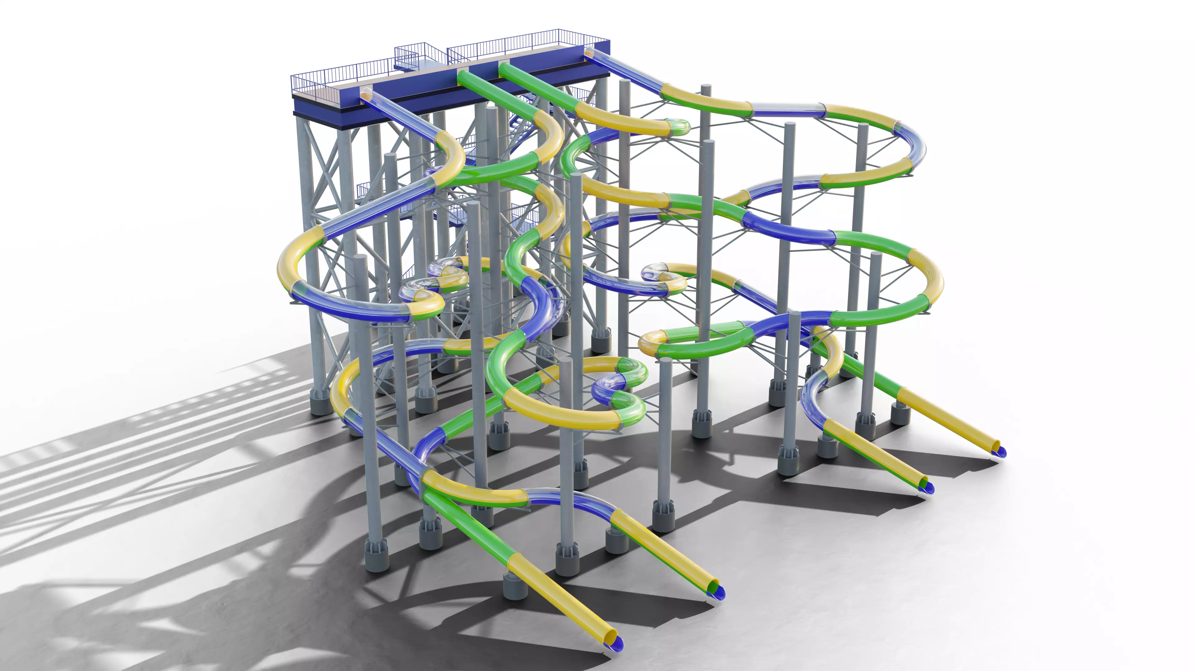 Aqua Park Low-poly 3D model