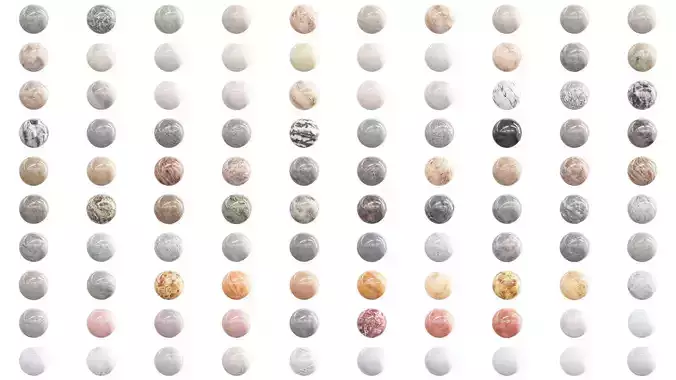 100 Marble Collection PBR Textures Pack