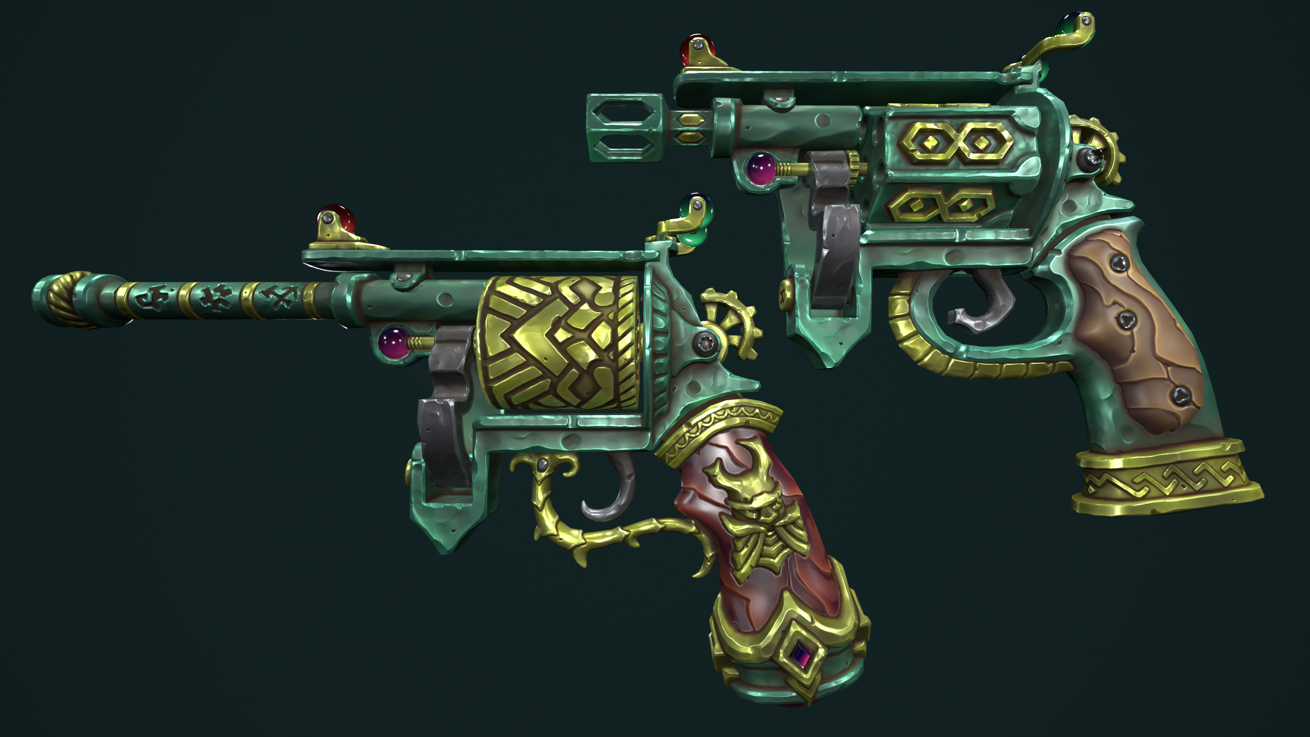 Dwarf revolver 3d print 3D print model_4