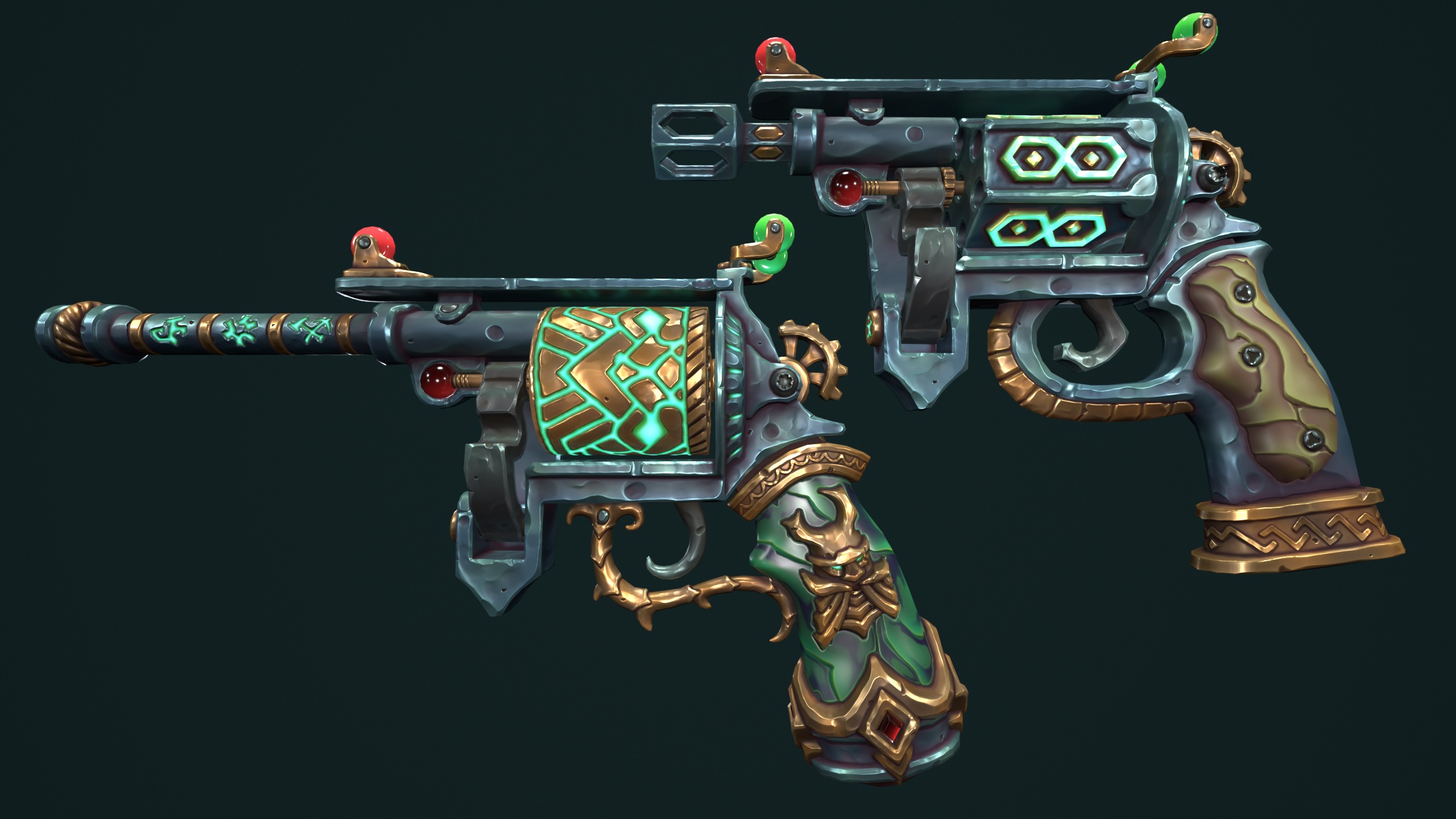 Dwarf revolver 3d print 3D print model_8