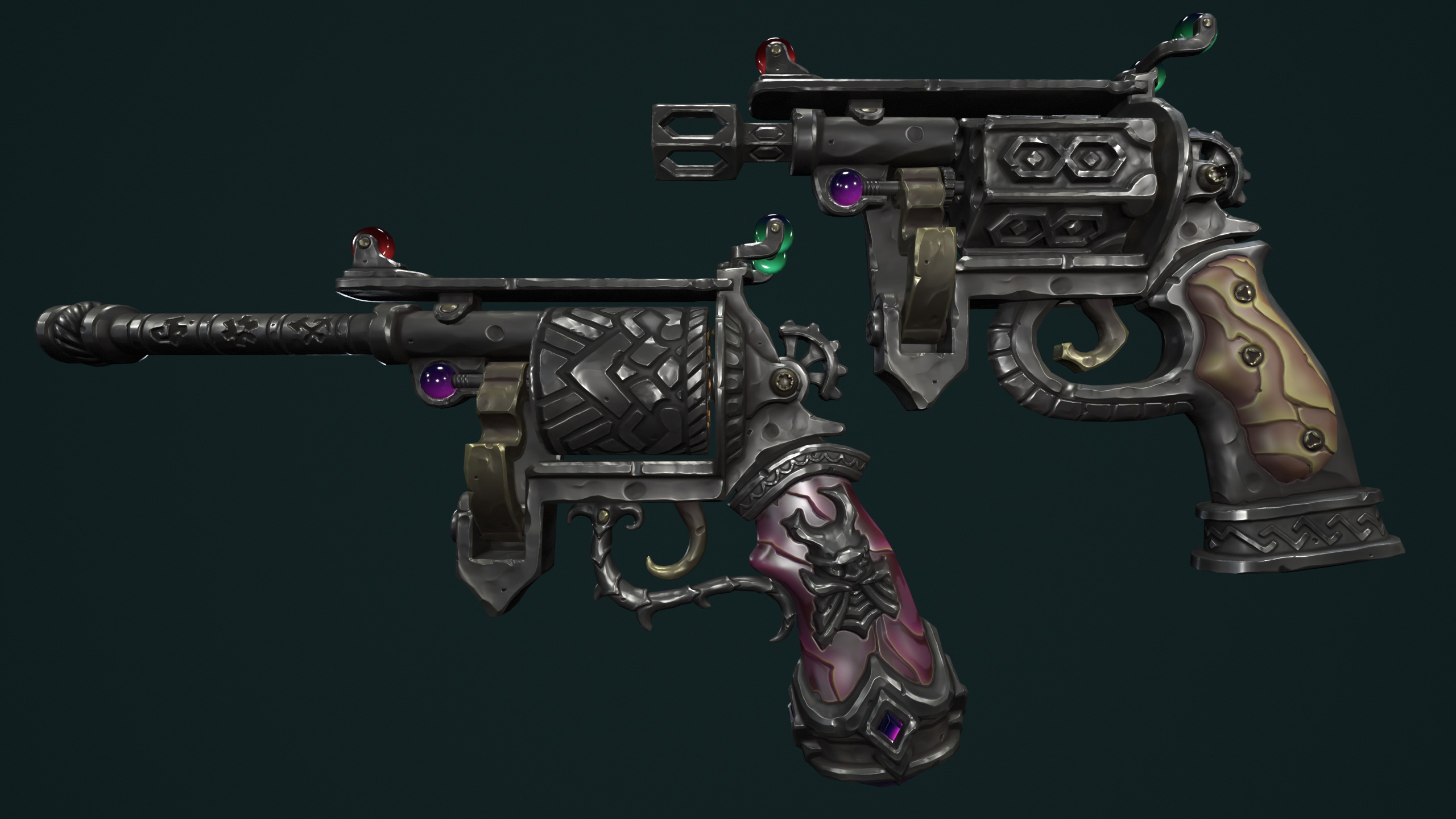 Dwarf revolver 3d print 3D print model_11