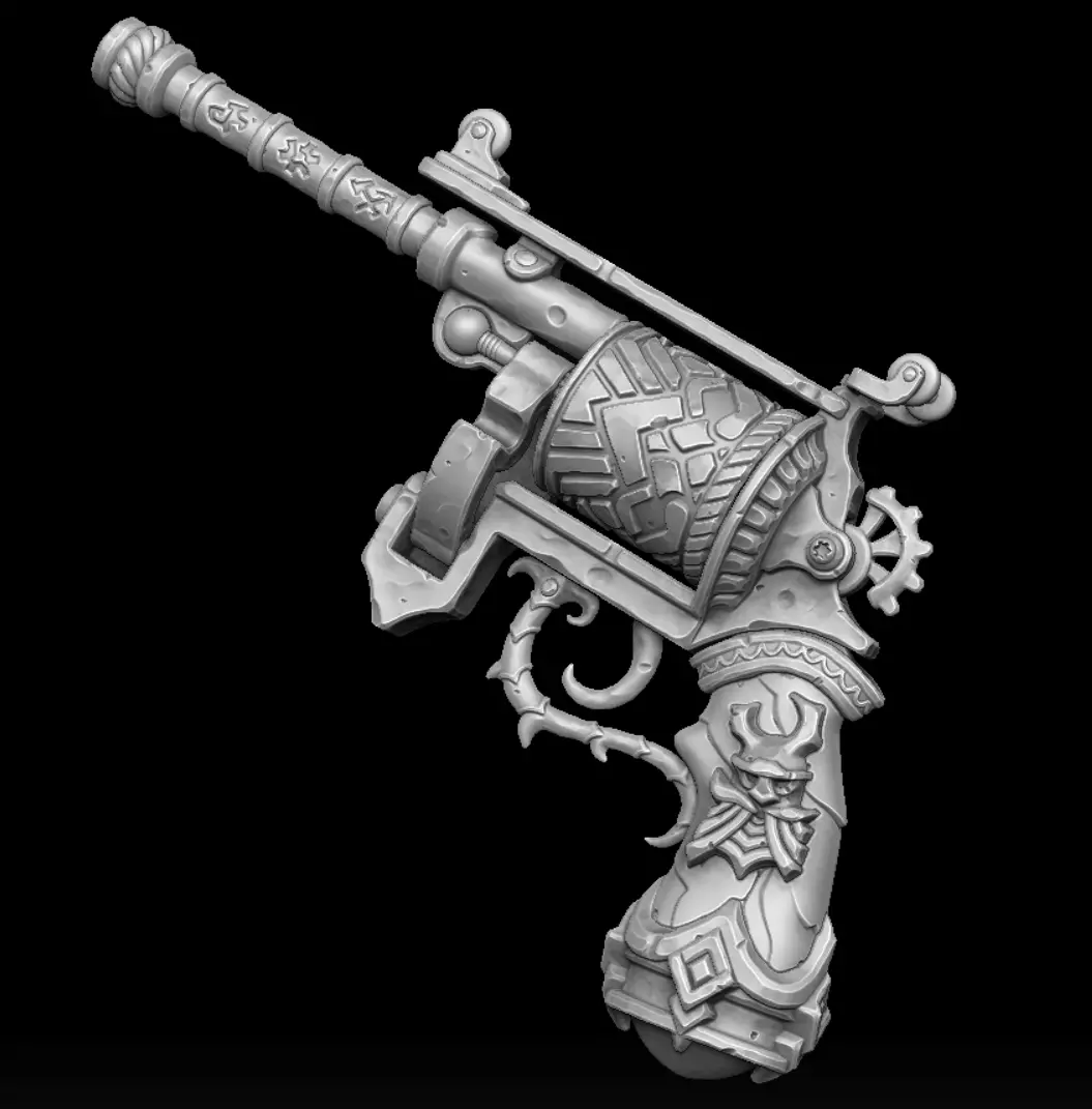 Dwarf revolver 3d print 3D print model_0