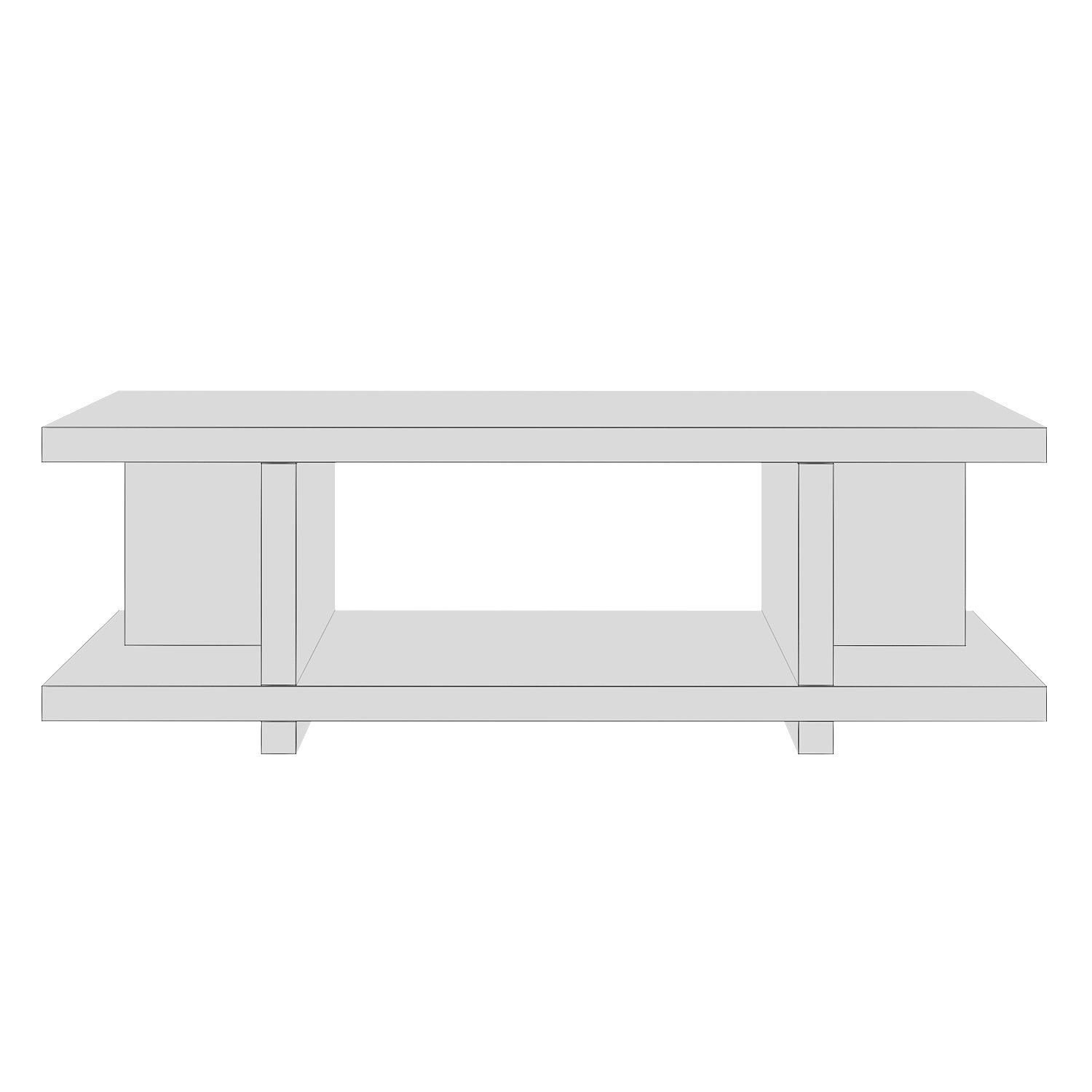 Wallace Coffee Table by West Elm 3D model_3