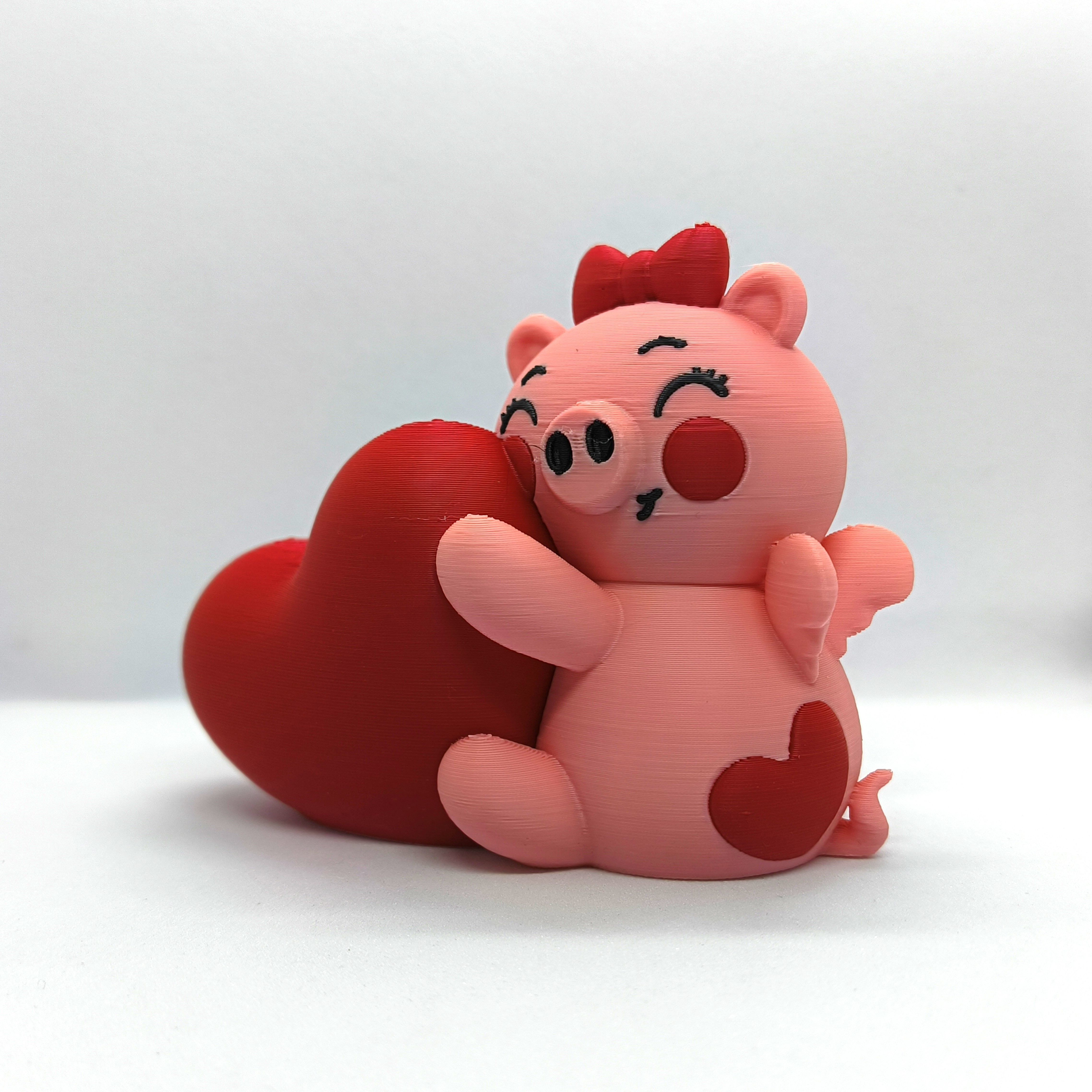 Valentines Special - Kawaii Pig 3D print model_3