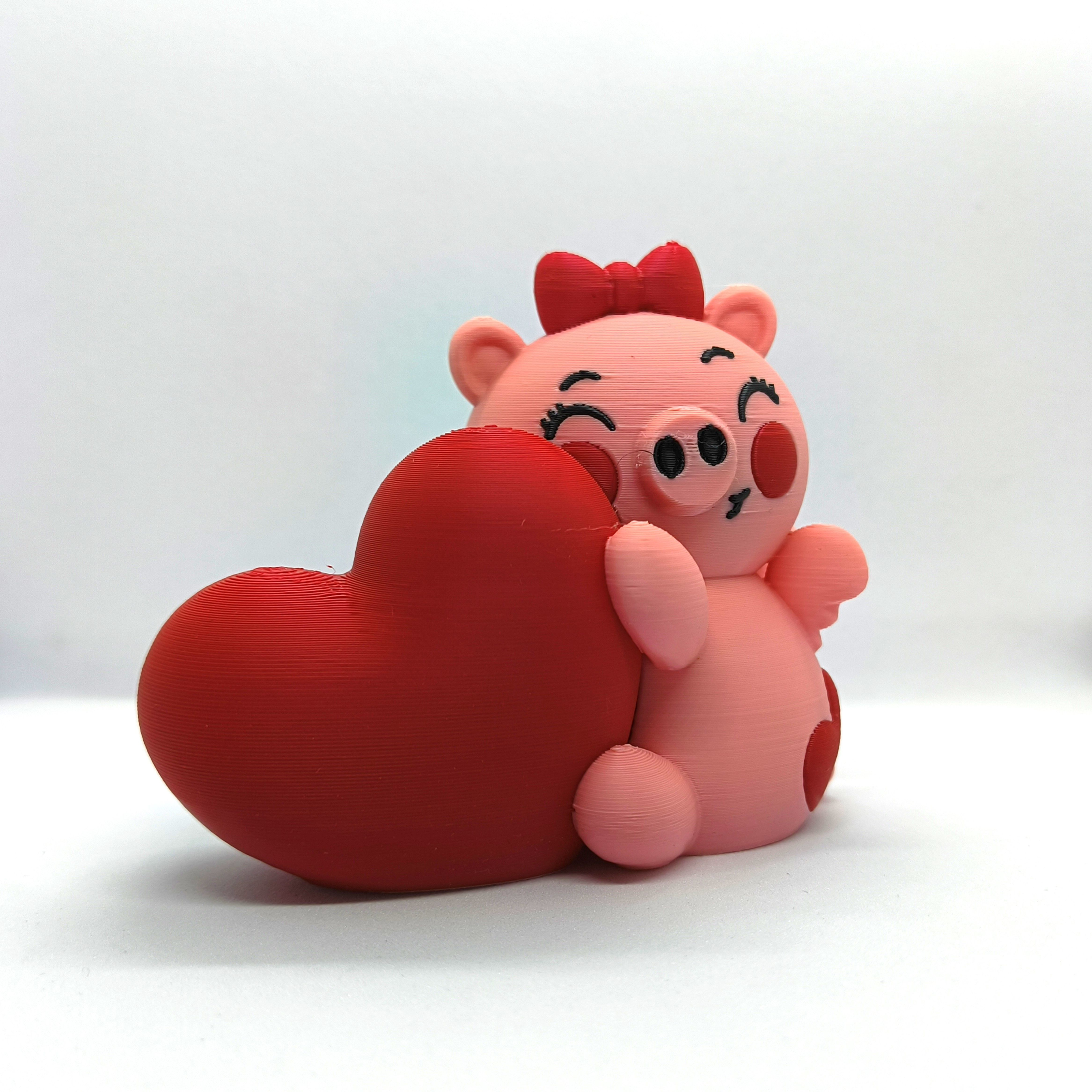 Valentines Special - Kawaii Pig 3D print model_1