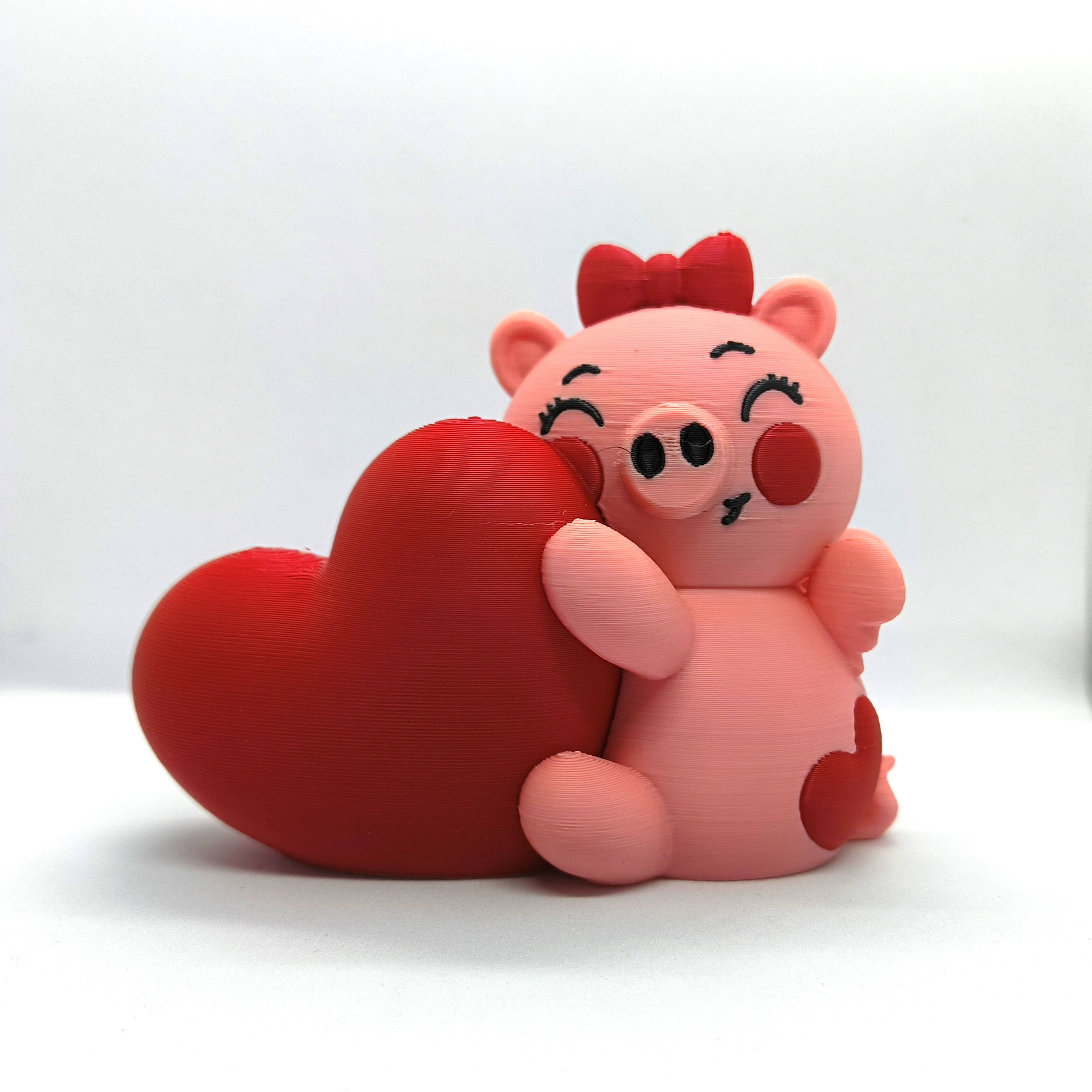 Valentines Special - Kawaii Pig 3D print model_2