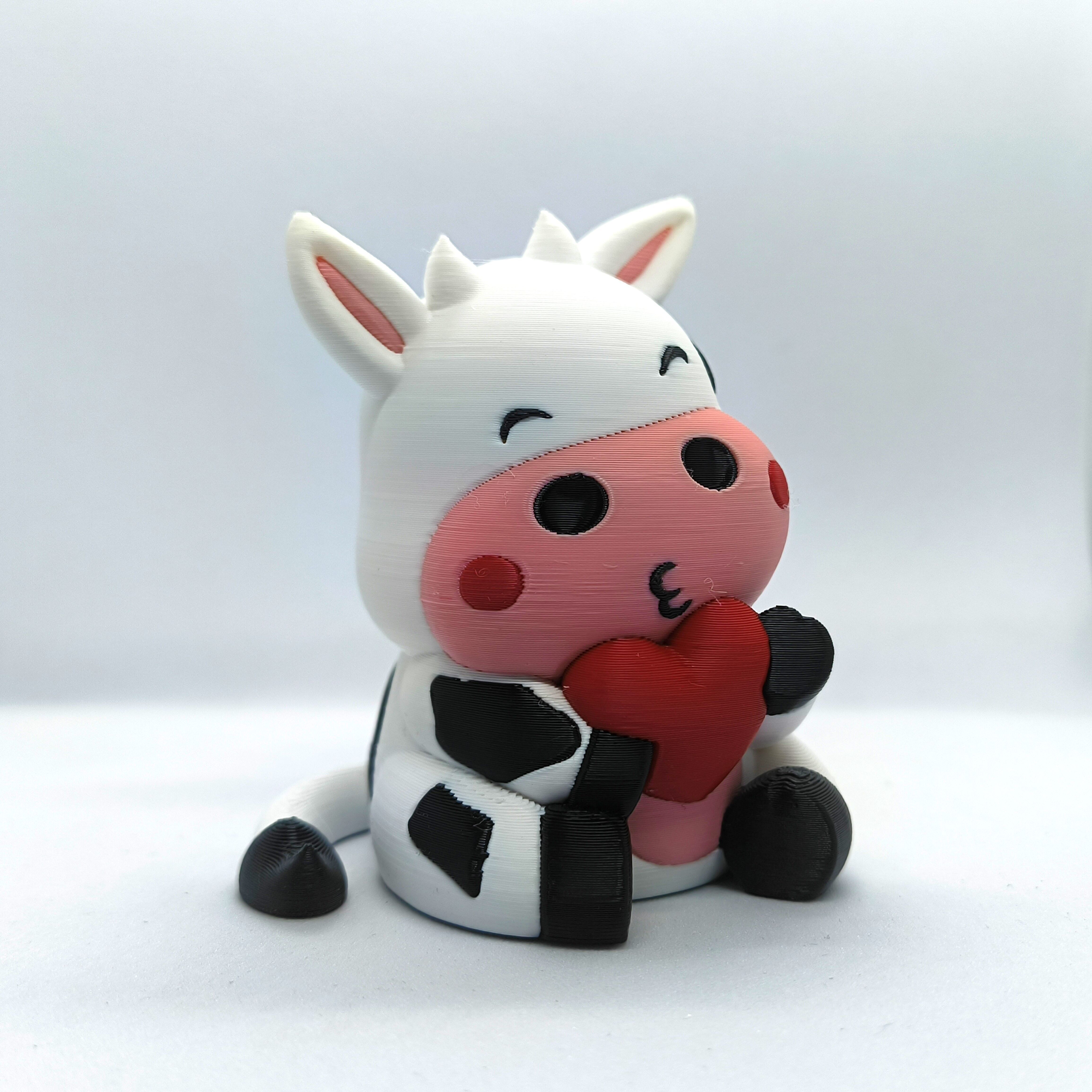 Valentines Special - Kawaii Cow 3D print model_1