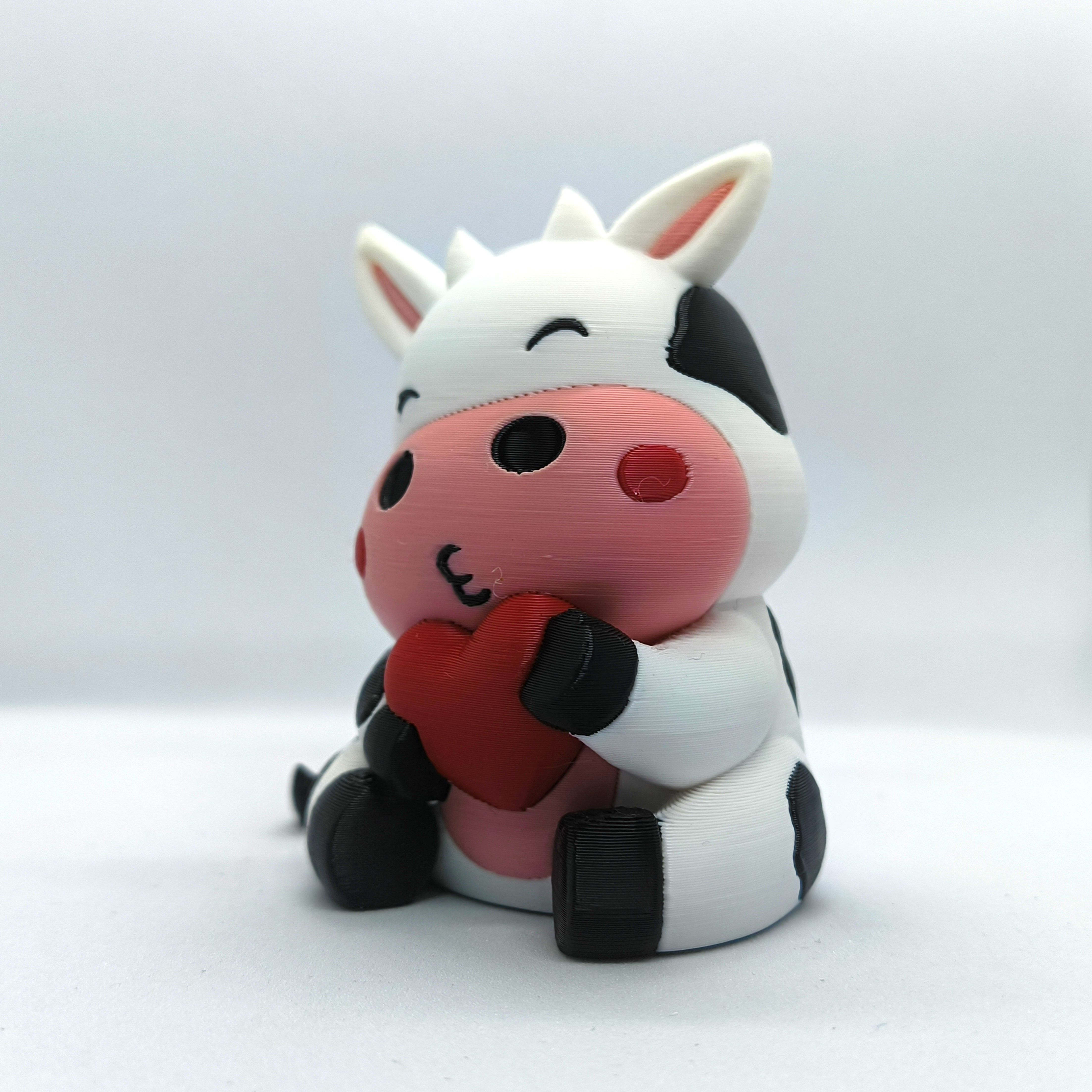 Valentines Special - Kawaii Cow 3D print model_3