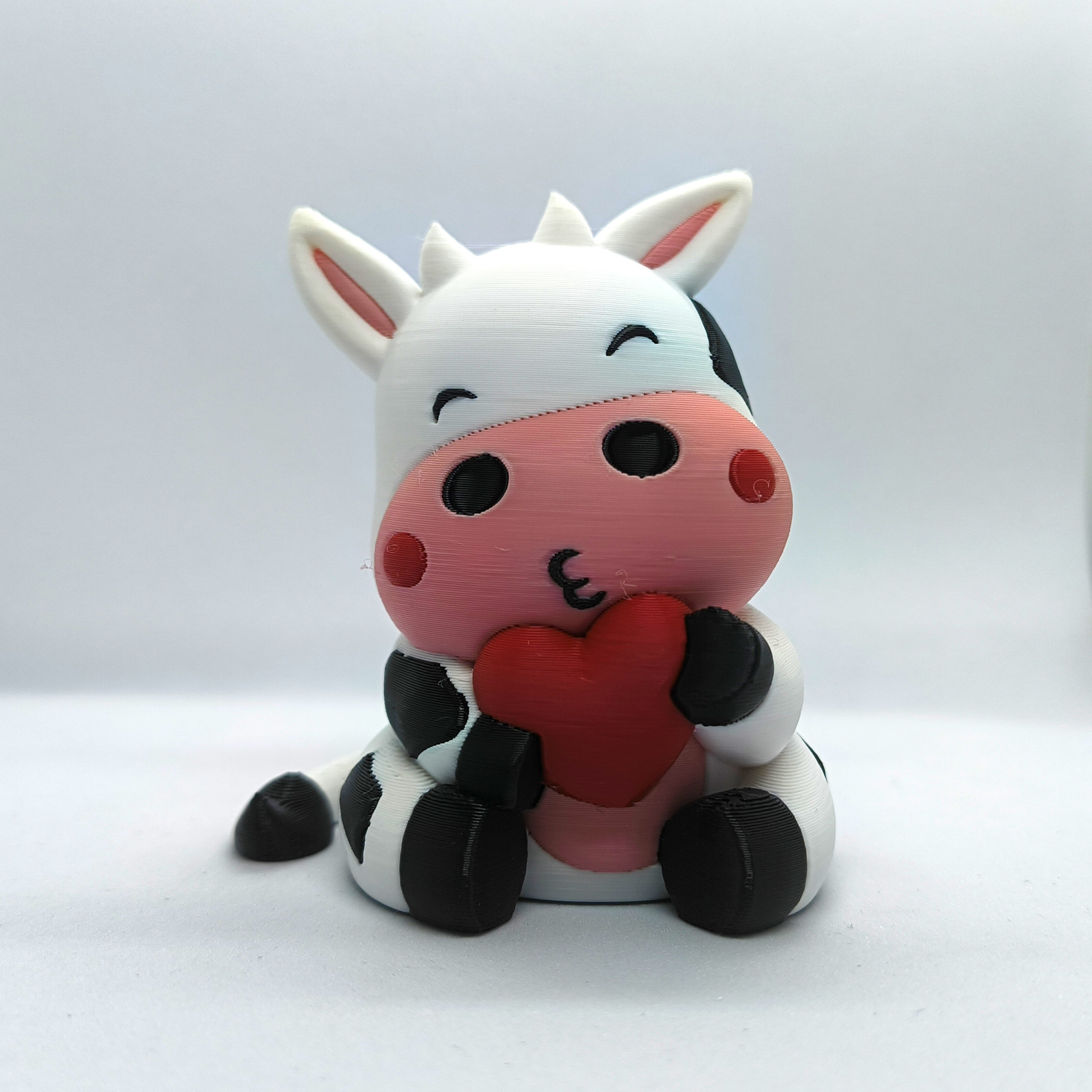 Valentines Special - Kawaii Cow 3D print model_2