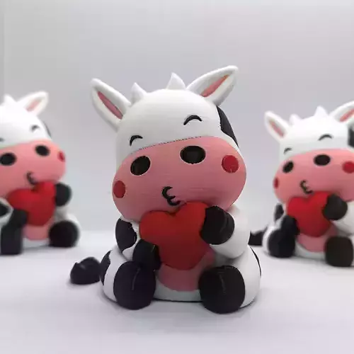 Valentines Special - Kawaii Cow 3D print model